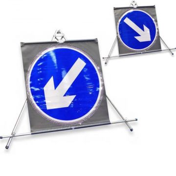 Flexible Reflective Circular Keep Left / Keep Right 