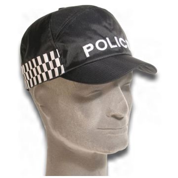 Black Police Cap