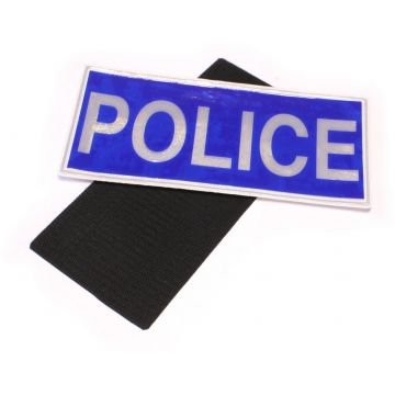 Police Badge Large Blue Velcro