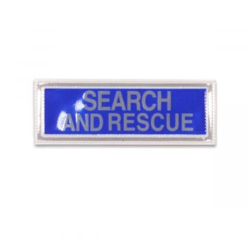 Small Blue Reflective Search and Rescue Badge