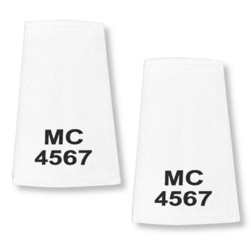 Protec Large White Custom Printed PSU Epaulette Sliders