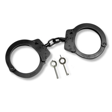 TCH Chain Superior Black Handcuffs Dual Key Holes