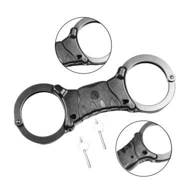 TCH Rigid Handcuffs Black Finish Dual Hole