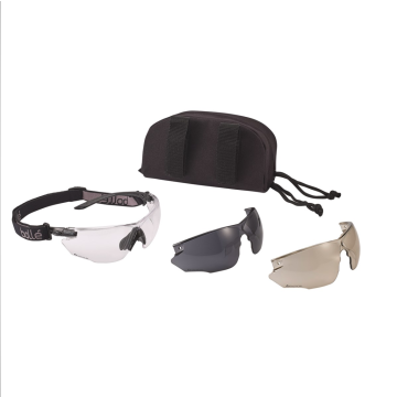 Bolle COMBAT Safety Glasses Black Frame 3 Lens Kit
