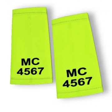 Protec Large Yellow Custom Printed Epaulette Sliders