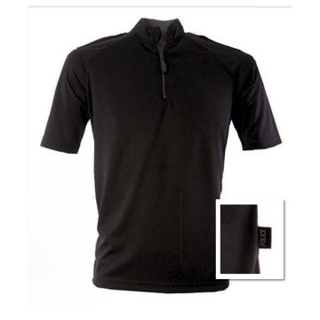Police Wicking Half Zip T-Shirt with Epaulettes
